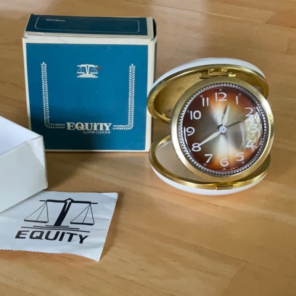 Excellent travel clock by Equity made in Hong Kong